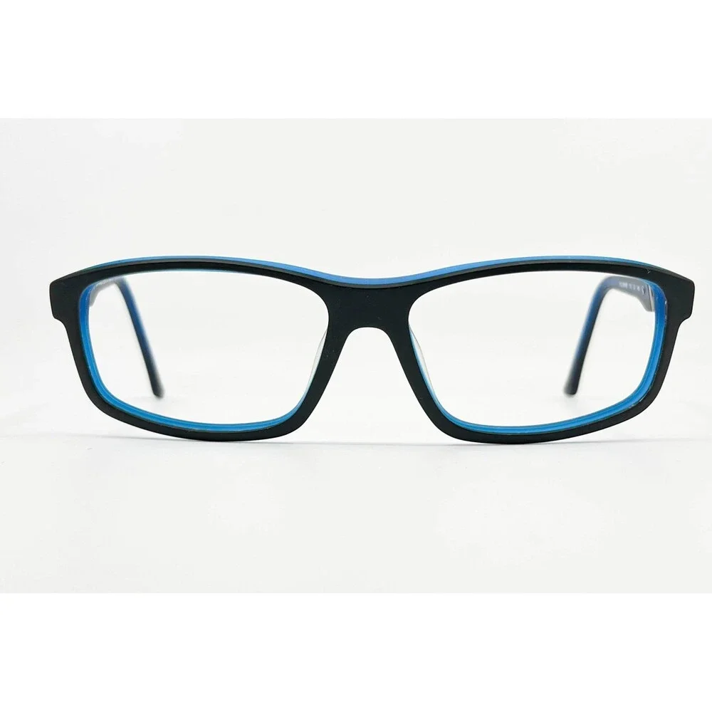 Shaquille O'Neal Eyeglasses Mens Black Blue Full Rim Zyloware 172 8002 145